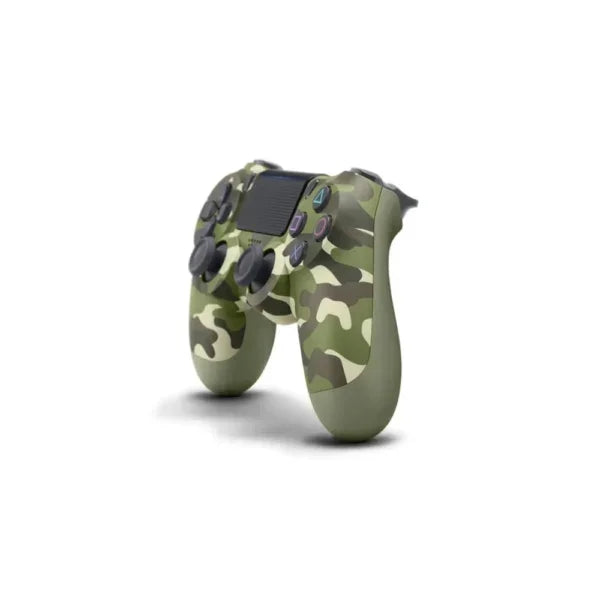 Camouflage PS4 wireless controller with touchpad on white background