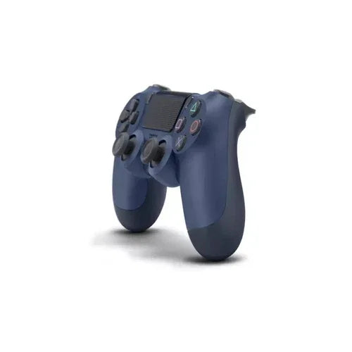 Wireless blue gaming controller with analog sticks, D-pad, and action buttons on white background