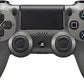 Gray PlayStation wireless gaming controller with analog sticks and directional buttons